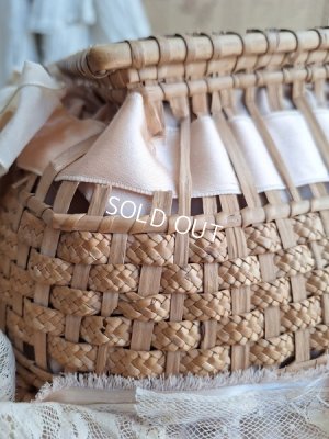 画像22: アンティークレース装飾バスケット