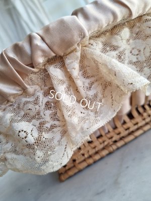 画像2: アンティークレース装飾バスケット