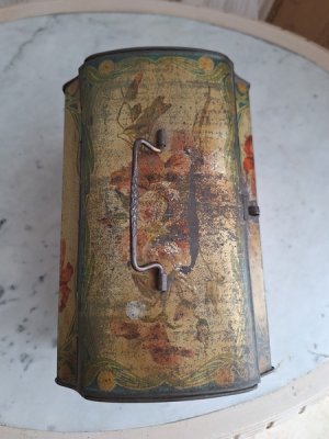 画像4: アンティーク花柄ティンバスケット