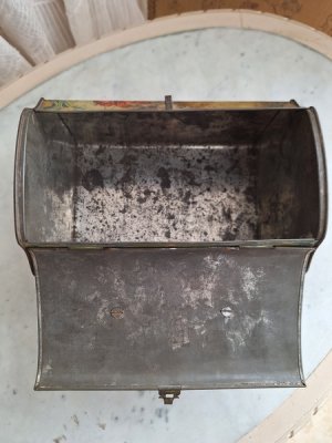 画像7: アンティーク花柄ティンバスケット