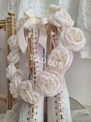 画像2: アンティーク布花冠