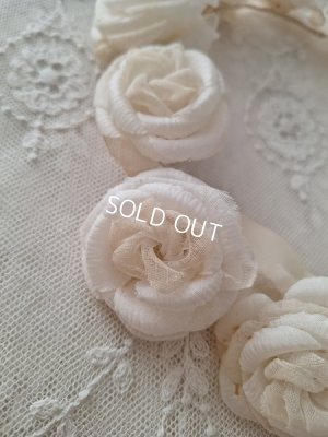 画像6: アンティーク布花冠