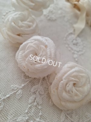 画像4: アンティーク布花冠