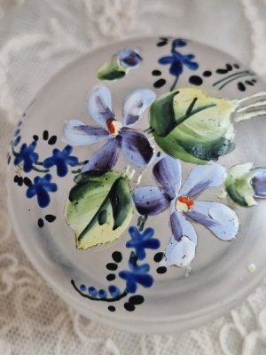 画像2: アンティークガラスパウダージャー