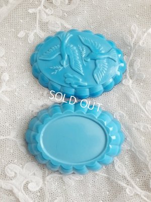 画像4: オパリンガラス小鳥柄ソープディッシュ