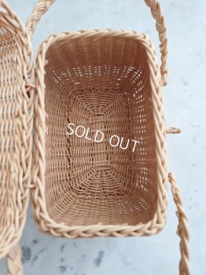 画像8: アンティーク小さなダブルハンドルバスケット