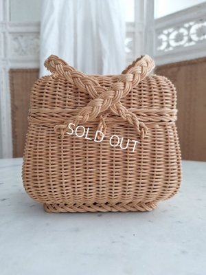 画像10: アンティーク小さなダブルハンドルバスケット