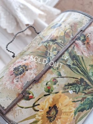 画像9: アネモネ柄ブリキバスケット