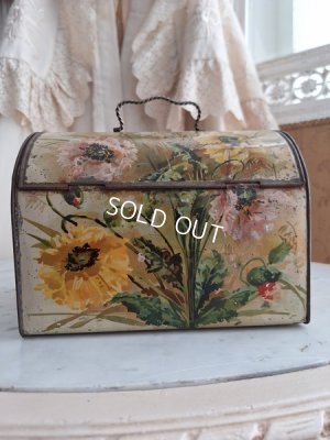 画像14: アネモネ柄ブリキバスケット