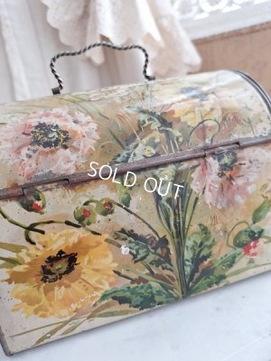 画像6: アネモネ柄ブリキバスケット