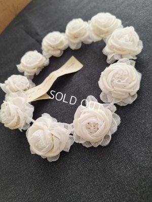 画像10: アンティーク布花冠