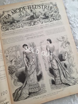 La mode Ilustreeモード本1886 ドレス　洋書　フランス　貴重 La mode Ilustreeモード本1886 ドレス洋書フランス貴重