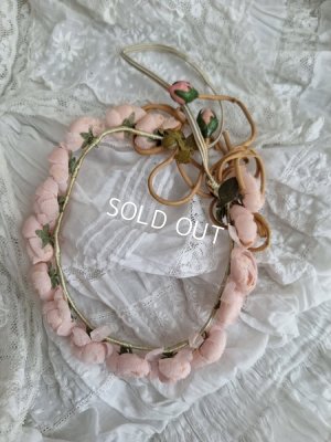 画像9: ピンクの布花冠