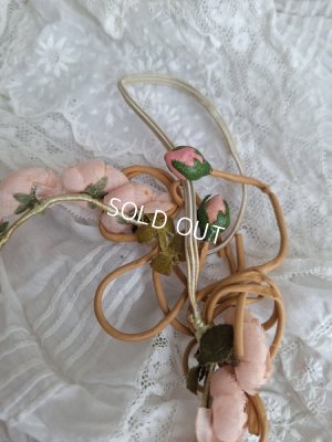 画像10: ピンクの布花冠