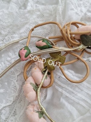 画像11: ピンクの布花冠