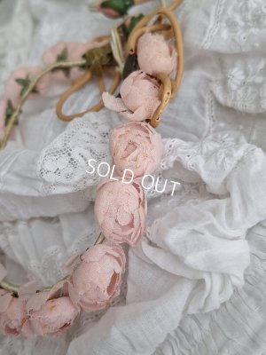 画像13: ピンクの布花冠