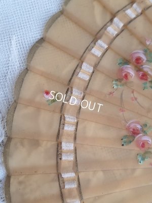 画像10: アンティークローズ手描きセルロイド扇子