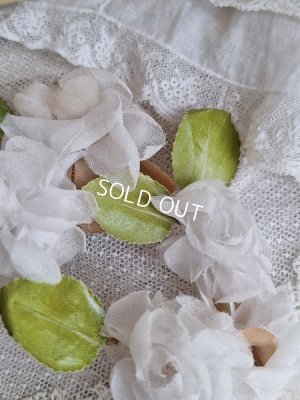 画像11: アンティーク布花ティアラ