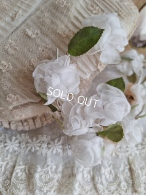 画像6: アンティーク布花ティアラ