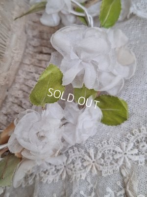 画像5: アンティーク布花ティアラ