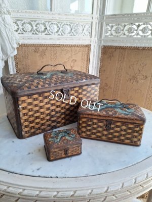 画像2: リボン柄ブリキバスケット