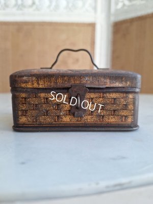 画像4: リボン柄ブリキバスケット