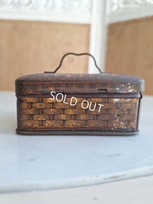 画像6: リボン柄ブリキバスケット