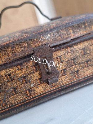 画像8: リボン柄ブリキバスケット