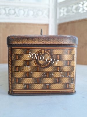 画像16: リボン柄ブリキバスケット