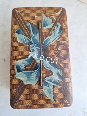 画像19: リボン柄ブリキバスケット