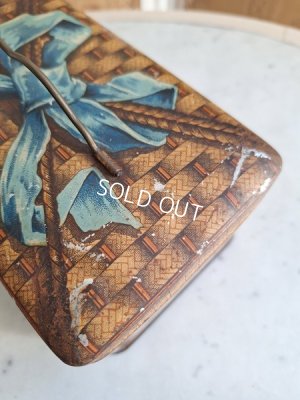 画像20: リボン柄ブリキバスケット