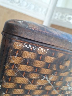 画像34: リボン柄ブリキバスケット