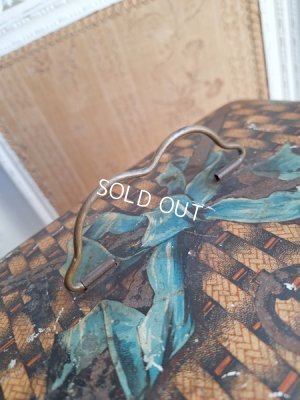 画像35: リボン柄ブリキバスケット