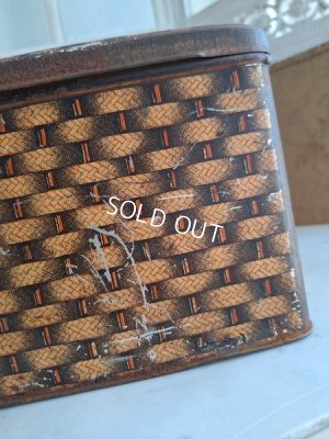 画像37: リボン柄ブリキバスケット