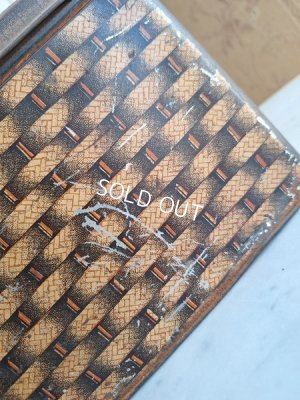 画像38: リボン柄ブリキバスケット