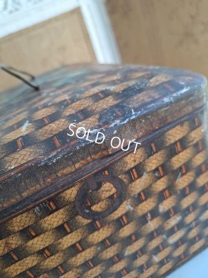 画像41: リボン柄ブリキバスケット