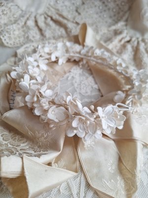 画像4: アンティーク布花冠