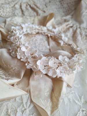 画像5: アンティーク布花冠