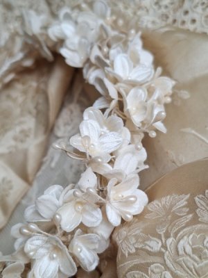 画像3: アンティーク布花冠