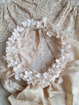 画像11: アンティーク布花冠