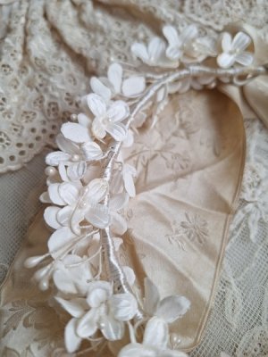 画像12: アンティーク布花冠