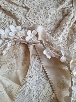 画像13: アンティーク布花冠