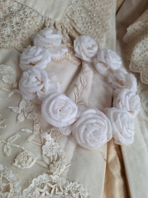 画像3: アンティーク布花冠