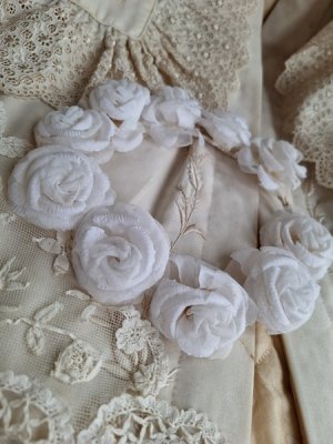 画像5: アンティーク布花冠