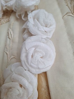 画像8: アンティーク布花冠