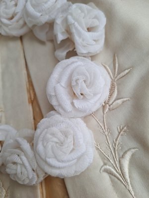 画像9: アンティーク布花冠