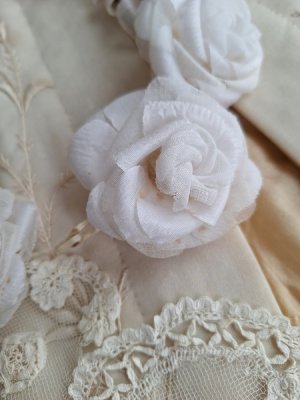 画像12: アンティーク布花冠