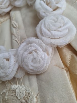 画像14: アンティーク布花冠