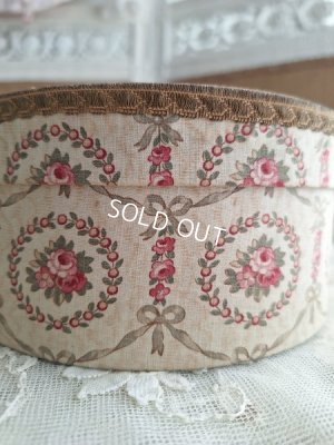 画像7: ローズとリボン柄カルトナージュボックス