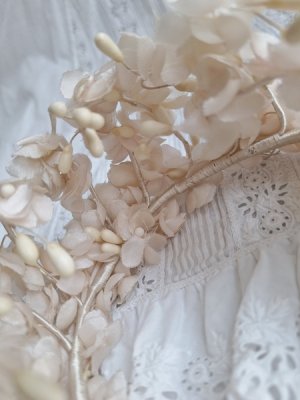 画像14: アンティーク布花冠